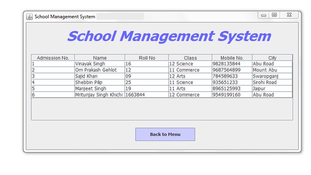 school management system project